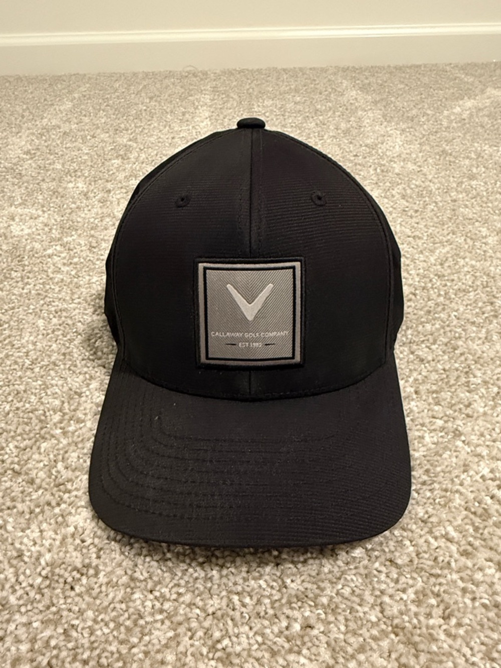 Callaway Black Cap with Gray Patch Logo